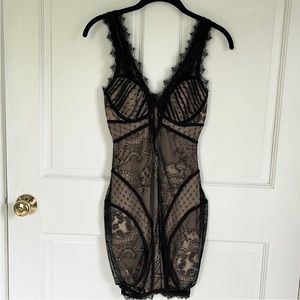 lace bottom slip dresses Le Stretch Lace Slip Dress main image 1